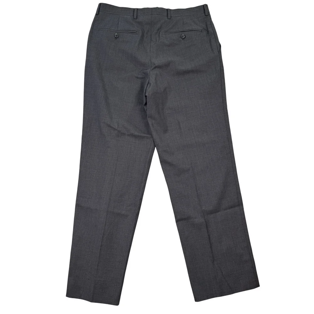 Baroni Mens 38R Slim Fit Wool Gray 2-Piece Suit Blazer Pants 33x30‎ Coat Jacket